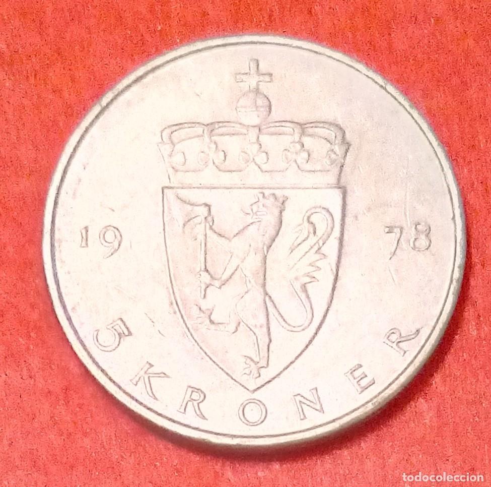 Monedas antiguas de Europa: MONEDA DE NORUEGA 1978 - 5 CORONAS - COBRE-N&Iacute;QUEL