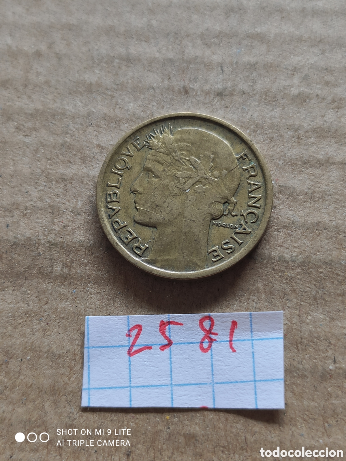 Monedas antiguas de Europa: Moneda francesa, 50 c&eacute;ntimos a&ntilde;o 1933