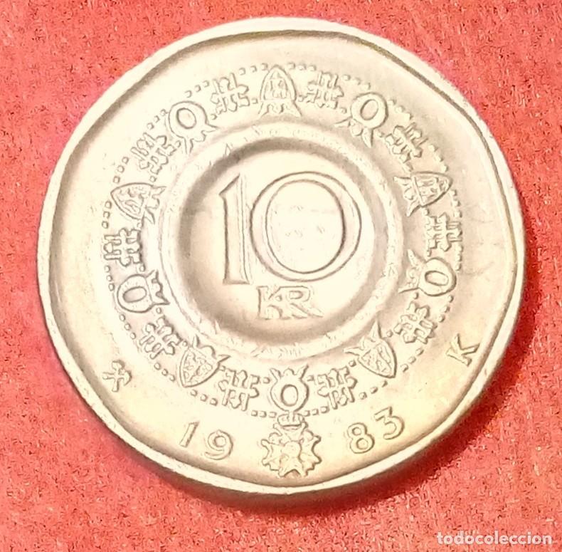 Monedas antiguas de Europa: MONEDA DE NORUEGA 1983 - 10 CORONAS - N&Iacute;QUEL-LAT&Oacute;N