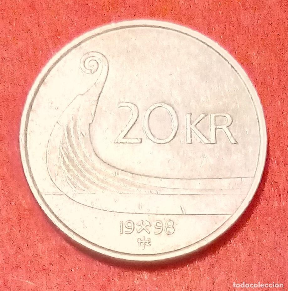Monedas antiguas de Europa: MONEDA DE NORUEGA 1998 - 20 CORONAS - N&Iacute;QUEL-LAT&Oacute;N