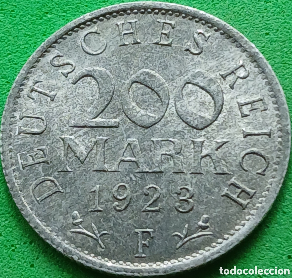 Monedas antiguas de Europa: Alemania Rep&uacute;blica de Weimar 200 marcos 1923 F km#35