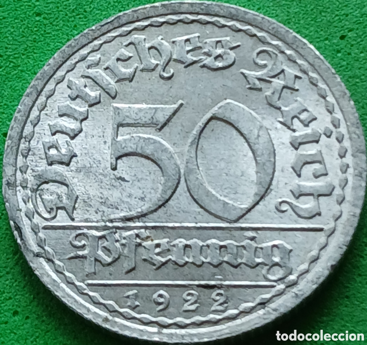 Monedas antiguas de Europa: Alemania Rep&uacute;blica de Weimar 50 pfennig 1922 A km#27