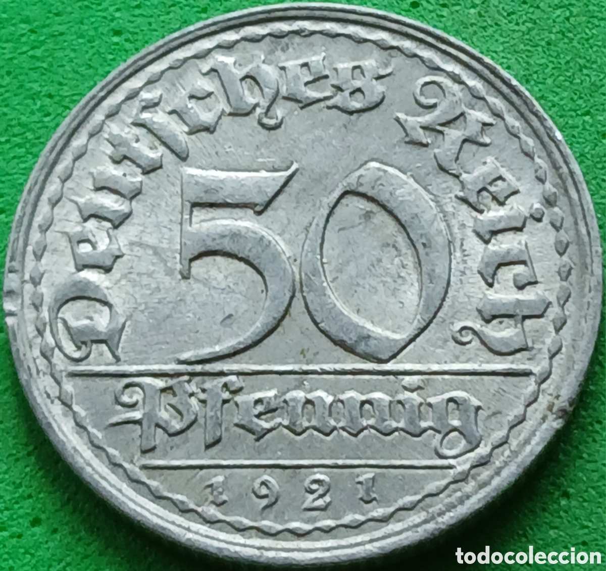 Monedas antiguas de Europa: Alemania Rep&uacute;blica de Weimar 50 pfennig 1921 G km#27