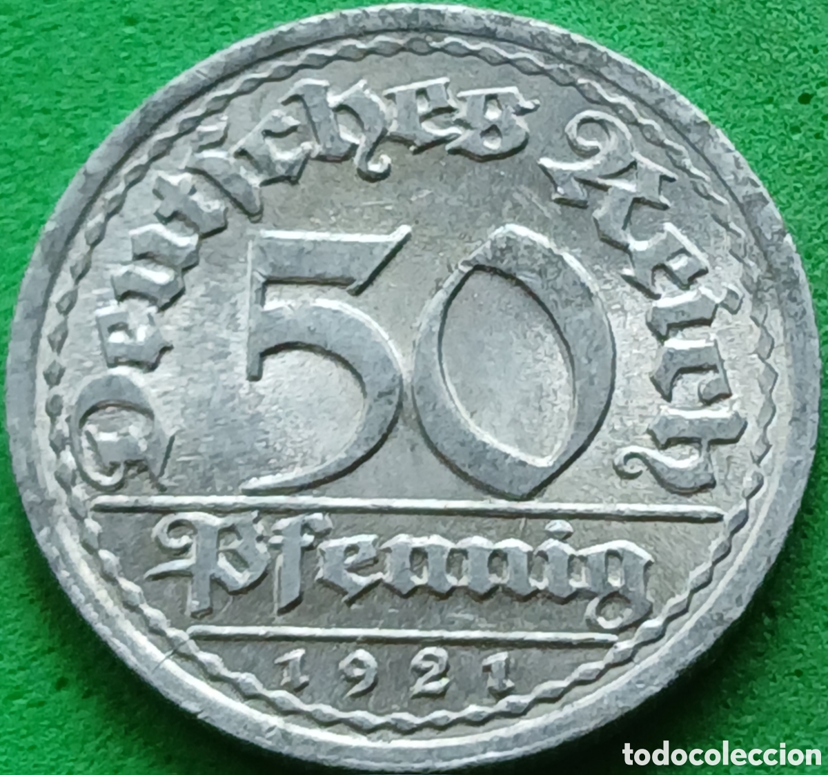 Monedas antiguas de Europa: Alemania Rep&uacute;blica de Weimar 50 pfennig 1921 J km#27