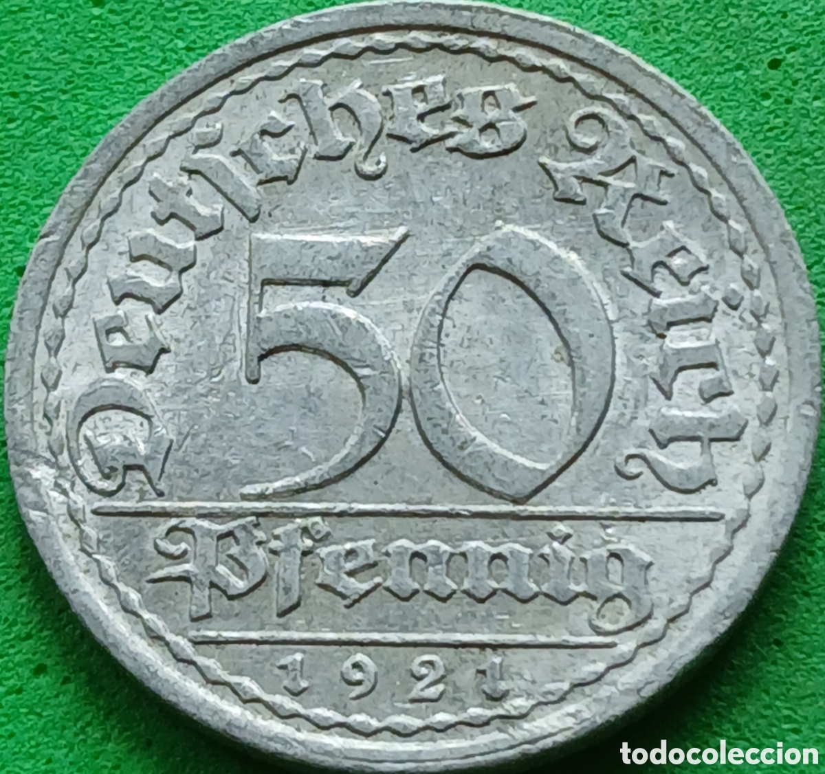 Monedas antiguas de Europa: Alemania Rep&uacute;blica de Weimar 50 pfennig 1921 A km#27