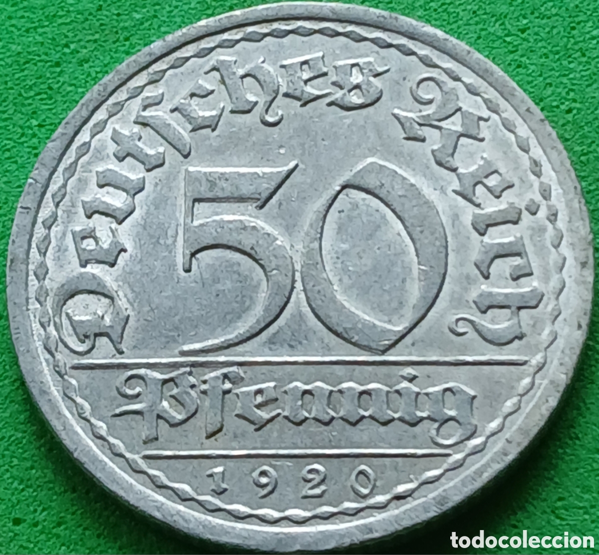 Monedas antiguas de Europa: Alemania Rep&uacute;blica de Weimar 50 pfennig 1920 A km#27