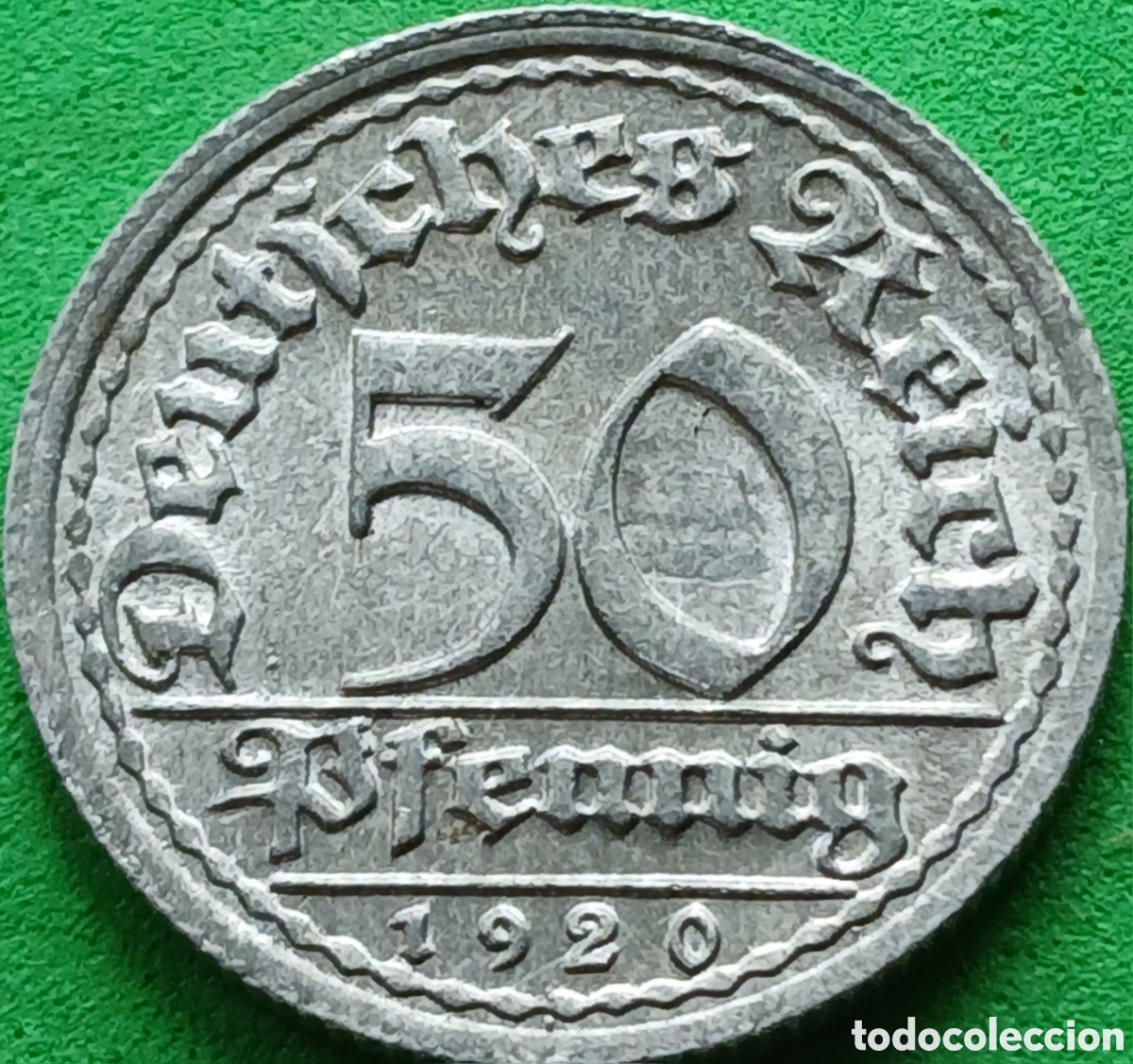 Monedas antiguas de Europa: Alemania Rep&uacute;blica de Weimar 50 pfennig 1920 F km#27