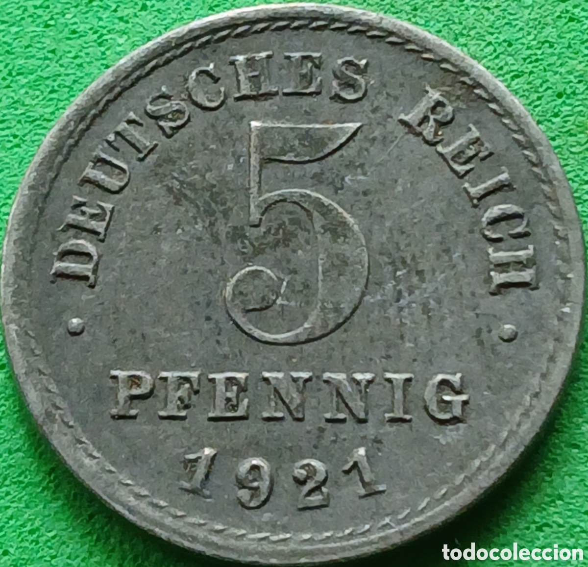 Monedas antiguas de Europa: Alemania Imperio 5 pfennig 1921 J km#19