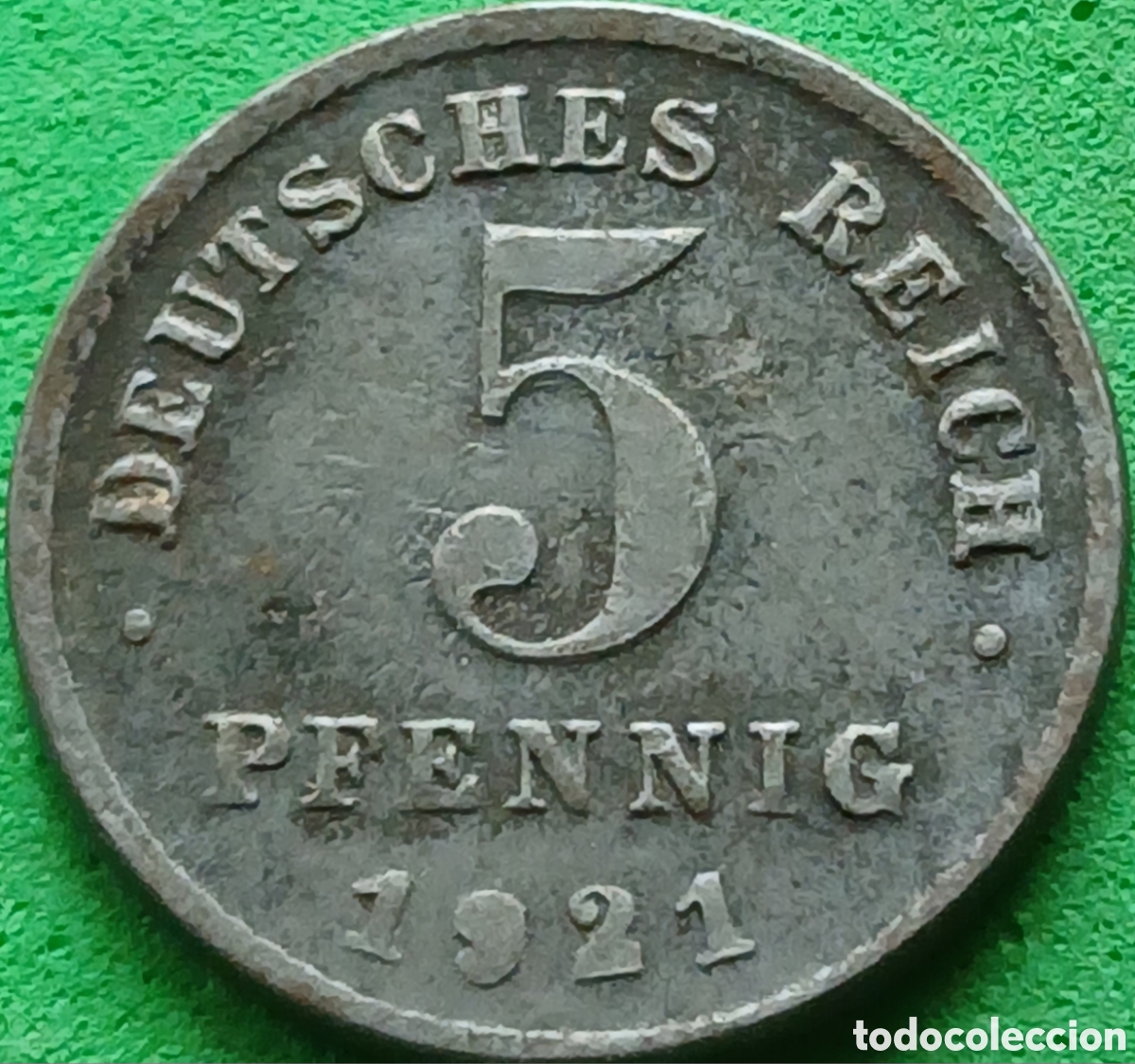 Monedas antiguas de Europa: Alemania Imperio 5 pfennig 1921 D km#19