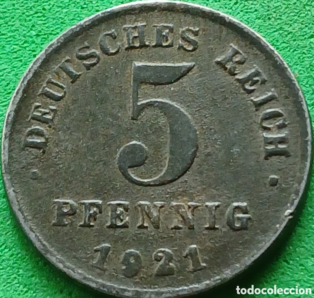 Monedas antiguas de Europa: Alemania Imperio 5 pfennig 1921 D km#19