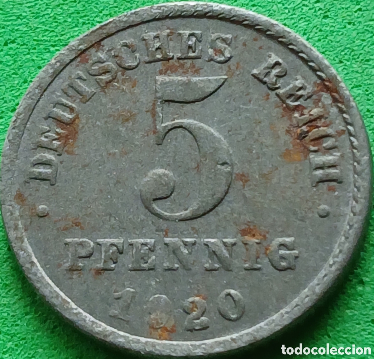 Monedas antiguas de Europa: Alemania Imperio 5 pfennig 1920 F km#19