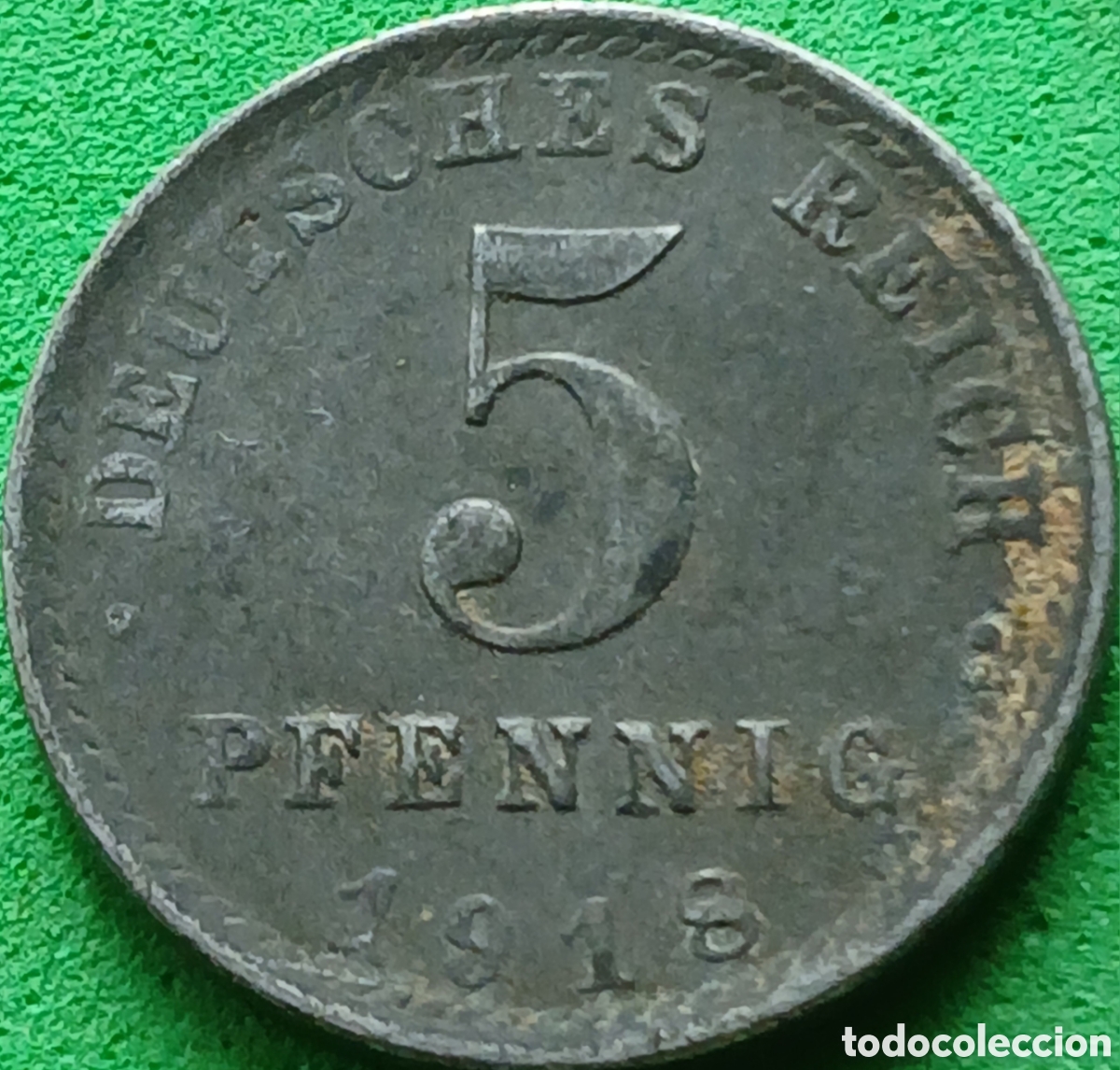 Monedas antiguas de Europa: Alemania Imperio 5 pfennig 1918 A km#19