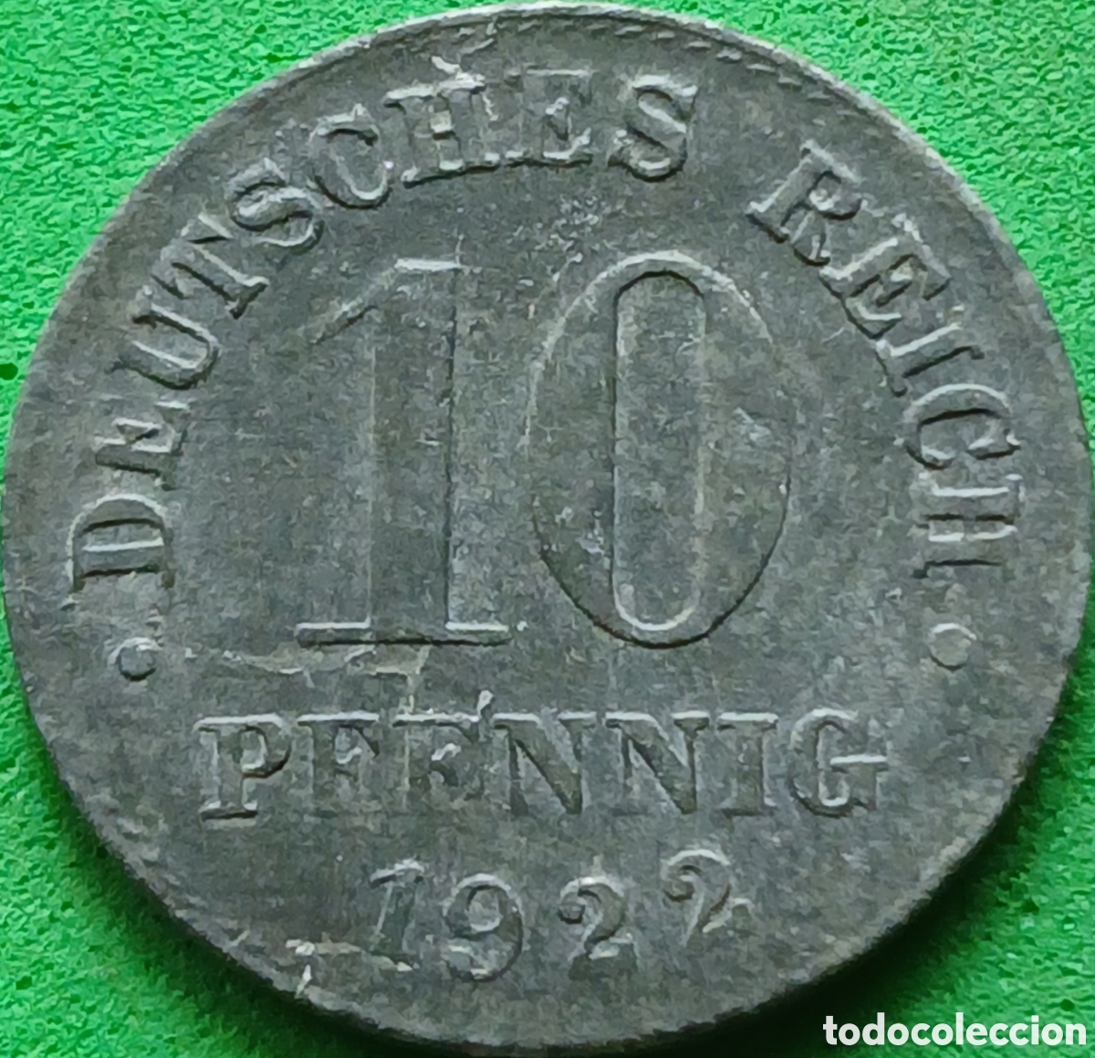 Monedas antiguas de Europa: Alemania Imperio 10 pfennig 1922 km#26