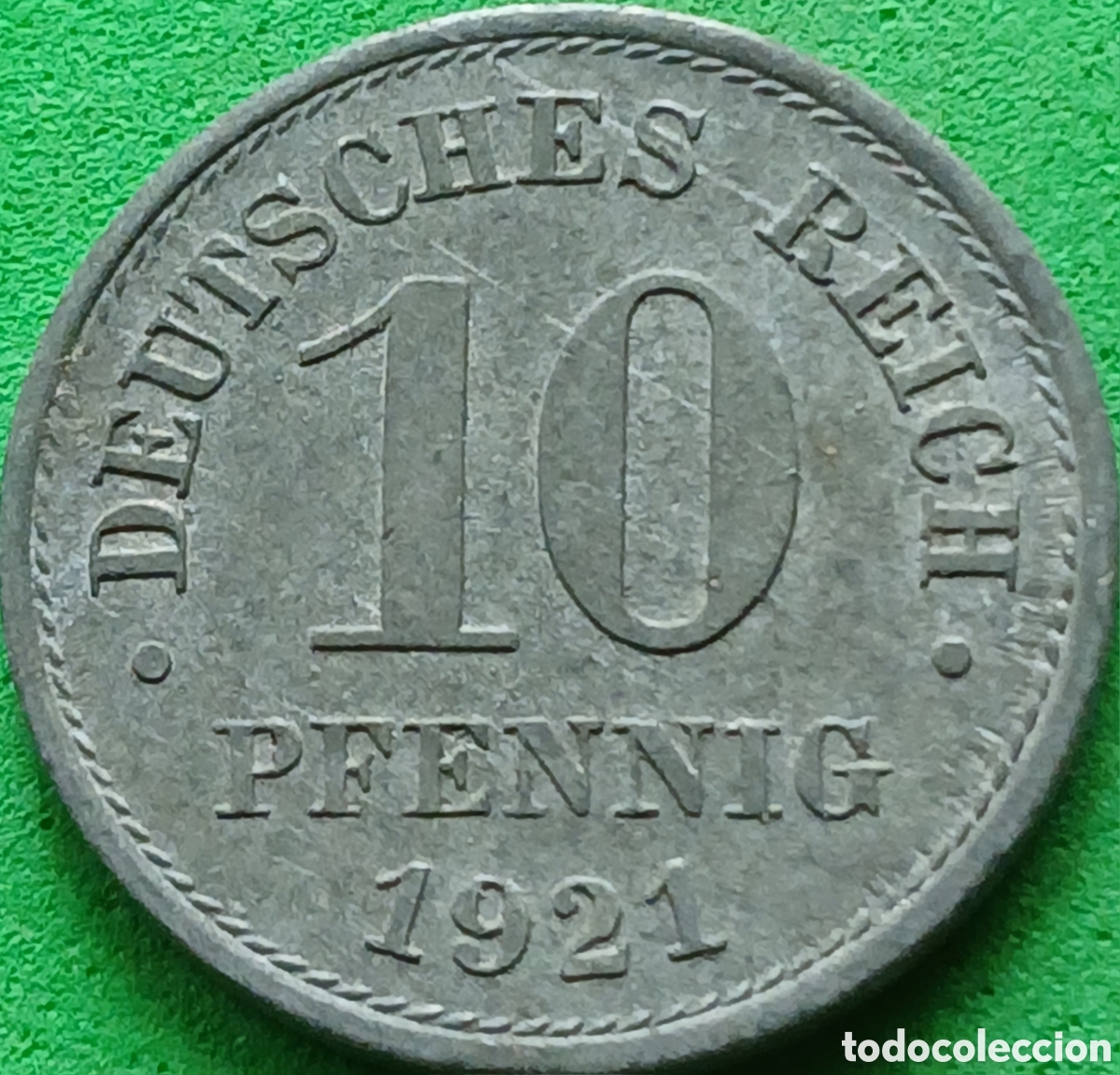 Monedas antiguas de Europa: Alemania Imperio 10 pfennig 1921 km#26