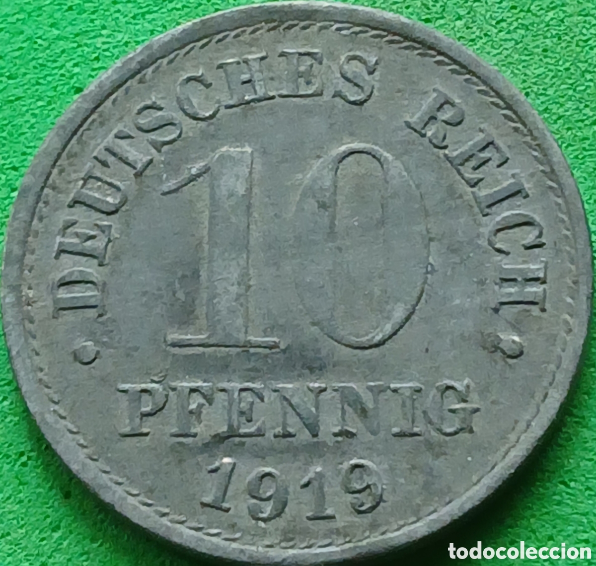 Monedas antiguas de Europa: Alemania Imperio 10 pfennig 1919 km#26
