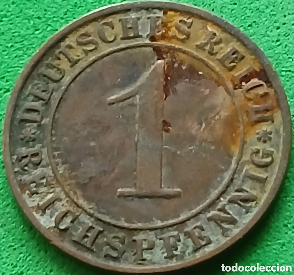 Monedas antiguas de Europa: Alemania Rep&uacute;blica de Weimar 1 reichspfennig 1931 D km#37
