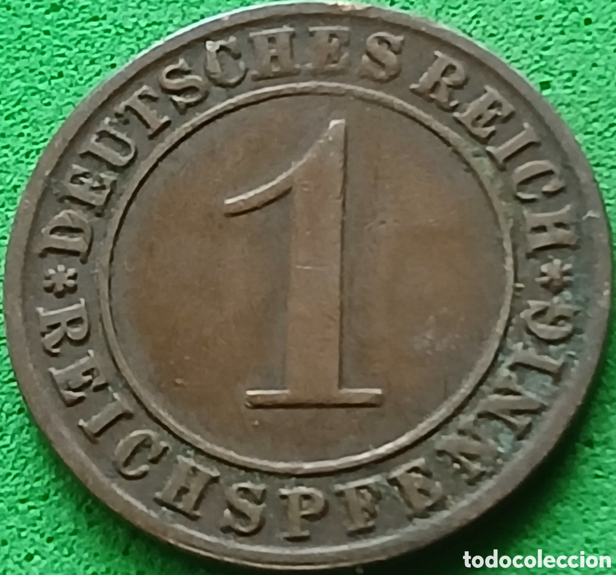 Monedas antiguas de Europa: Alemania Rep&uacute;blica de Weimar 1 reichspfennig 1929 F km#37