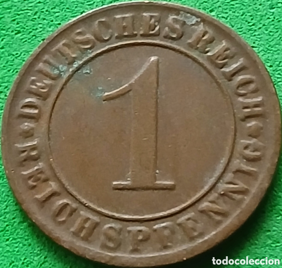 Monedas antiguas de Europa: Alemania Rep&uacute;blica de Weimar 1 reichspfennig 1925 G km#37
