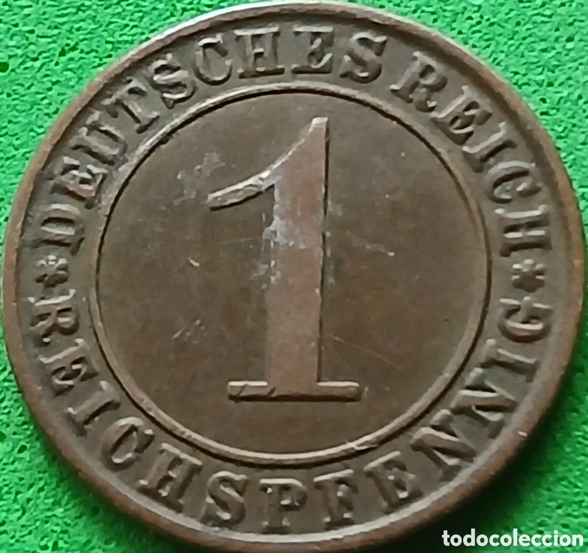 Monedas antiguas de Europa: Alemania Rep&uacute;blica de Weimar 1 reichspfennig 1924 G km#37