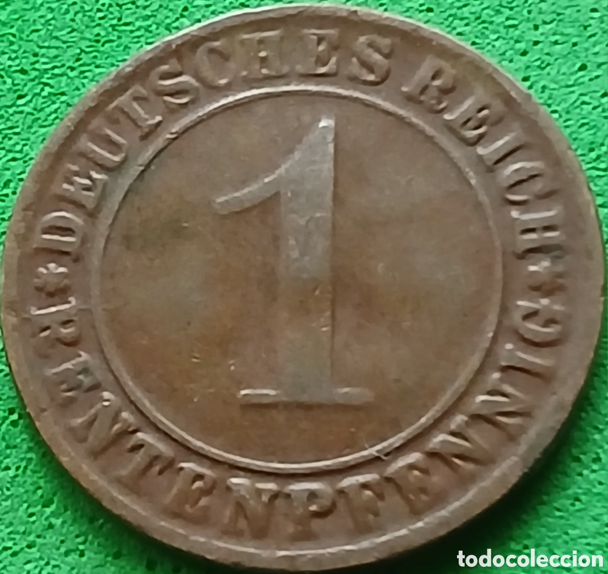Monedas antiguas de Europa: Alemania Rep&uacute;blica de Weimar 1 rentenpfennig 1924 E km#30 poco com&uacute;n