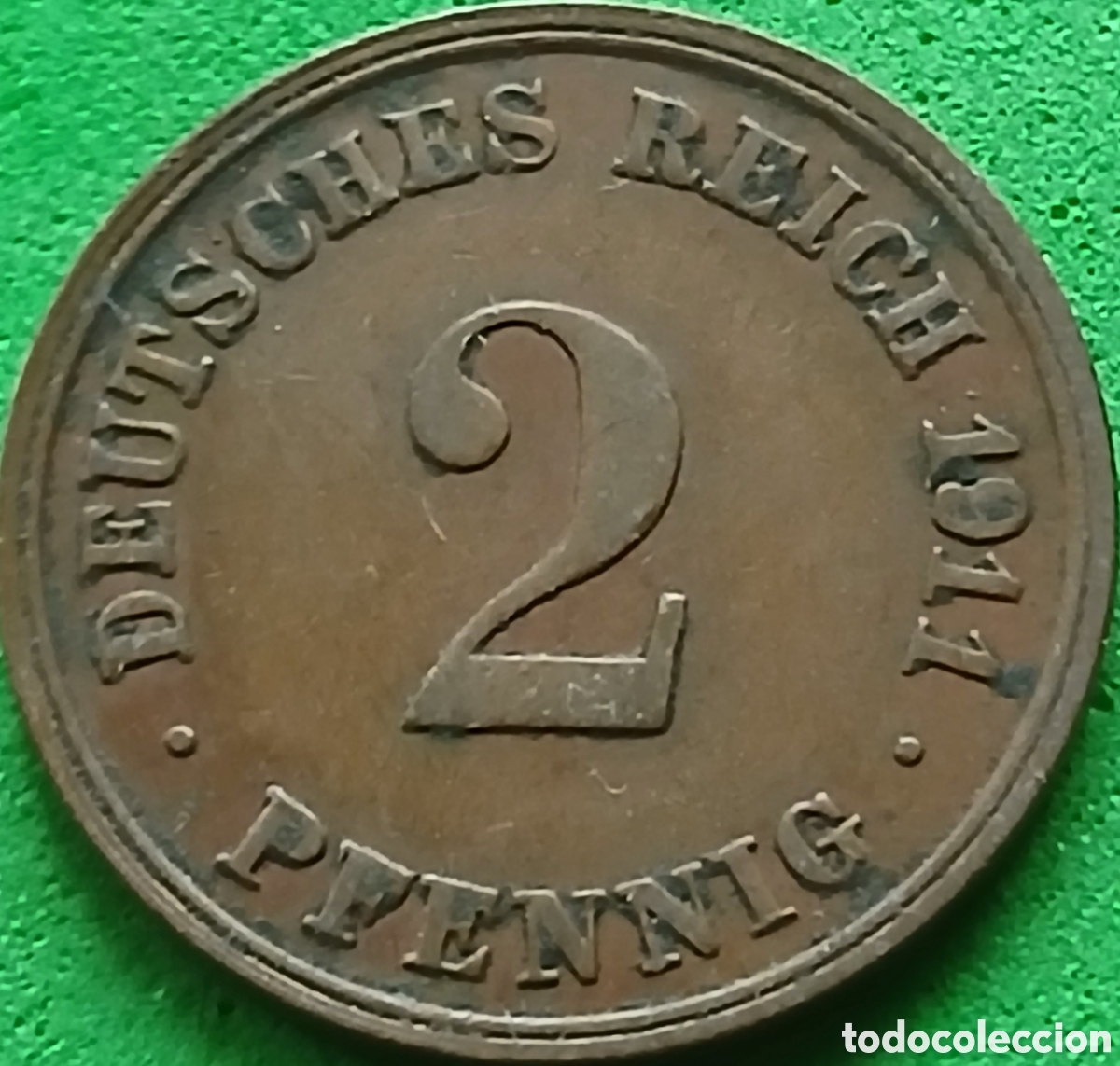 Monedas antiguas de Europa: Alemania Imperio 2 pfennig 1911 D km#16 poco com&uacute;n