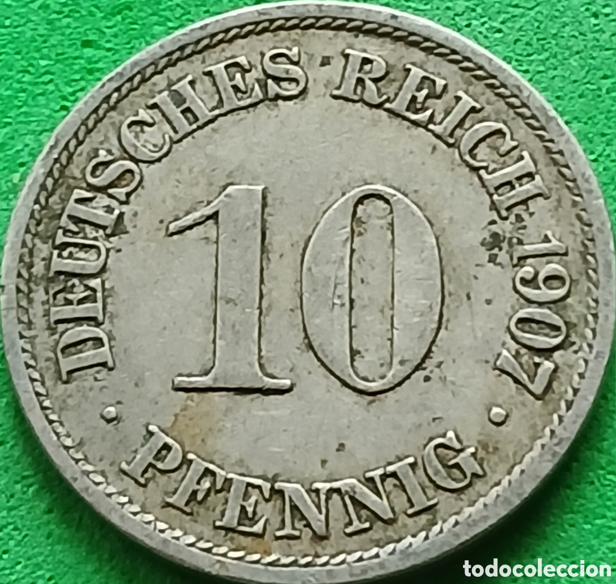 Monedas antiguas de Europa: Alemania Imperio 10 pfennig 1907 A km#12