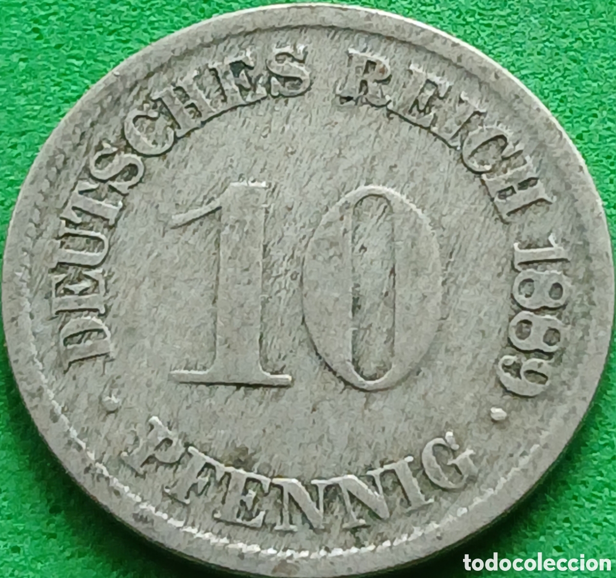 Monedas antiguas de Europa: Alemania Imperio 10 pfennig 1889 G km#4 poco com&uacute;n