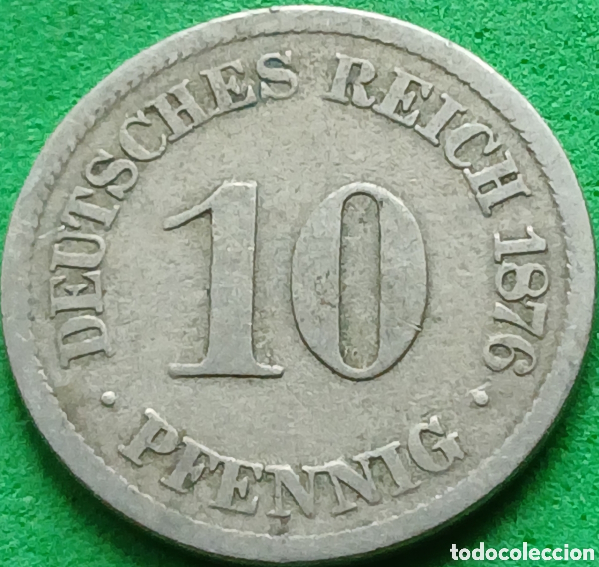 Monedas antiguas de Europa: Alemania Imperio 10 pfennig 1876 J km#4