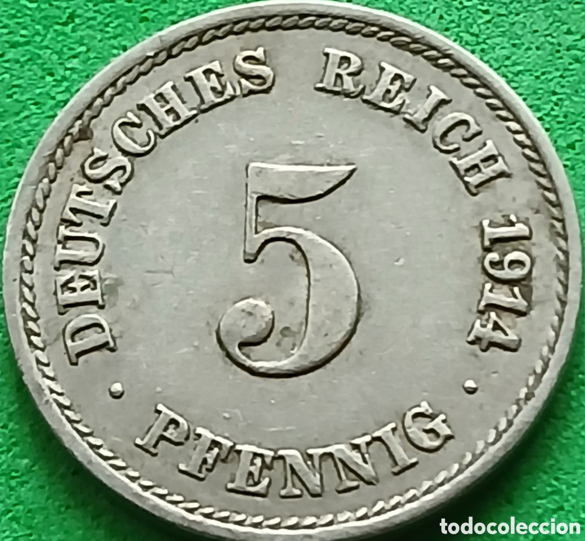 Monedas antiguas de Europa: Alemania Imperio 5 pfennig 1914 F km#11