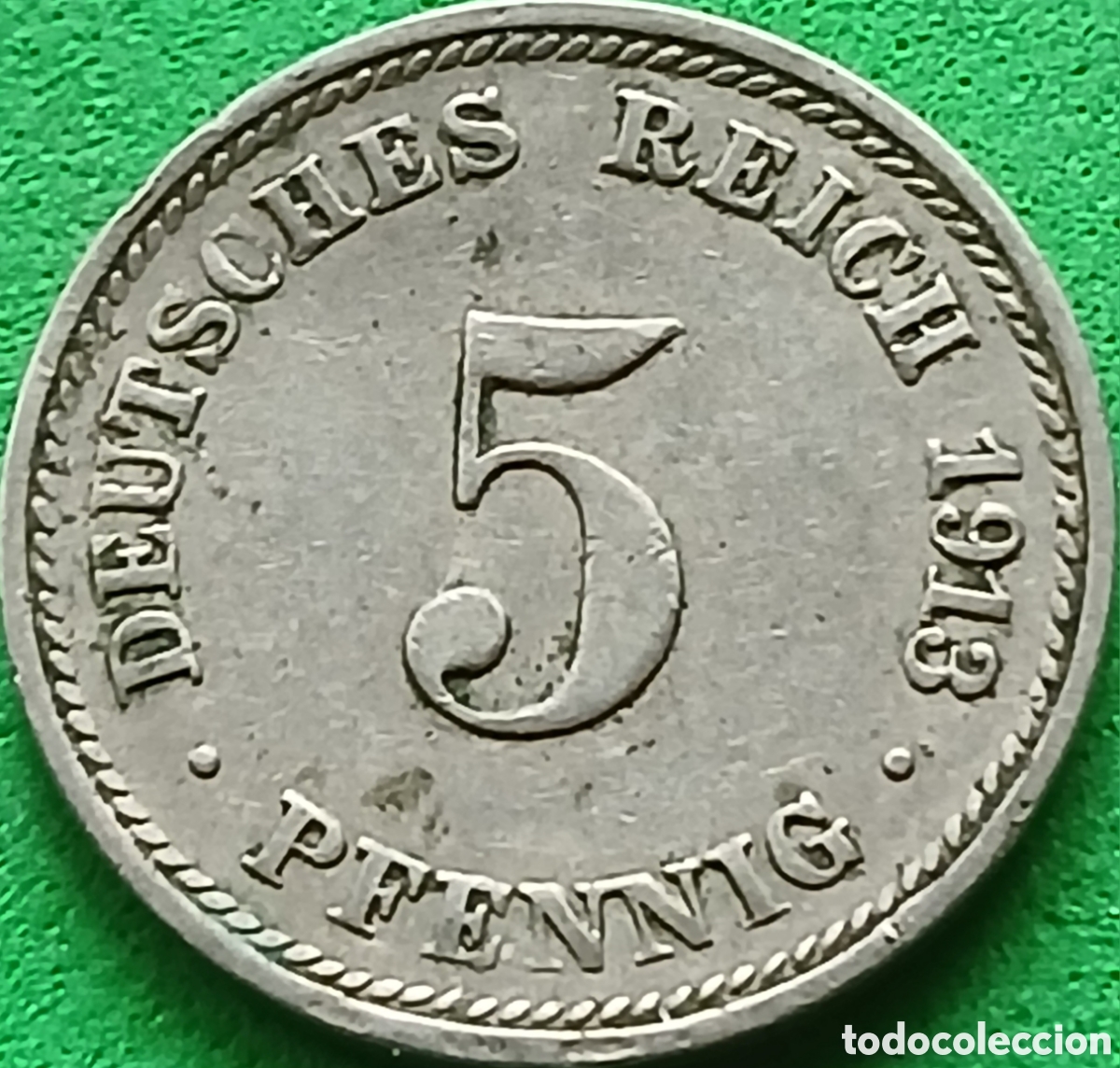 Monedas antiguas de Europa: Alemania Imperio 5 pfennig 1913 D km#11