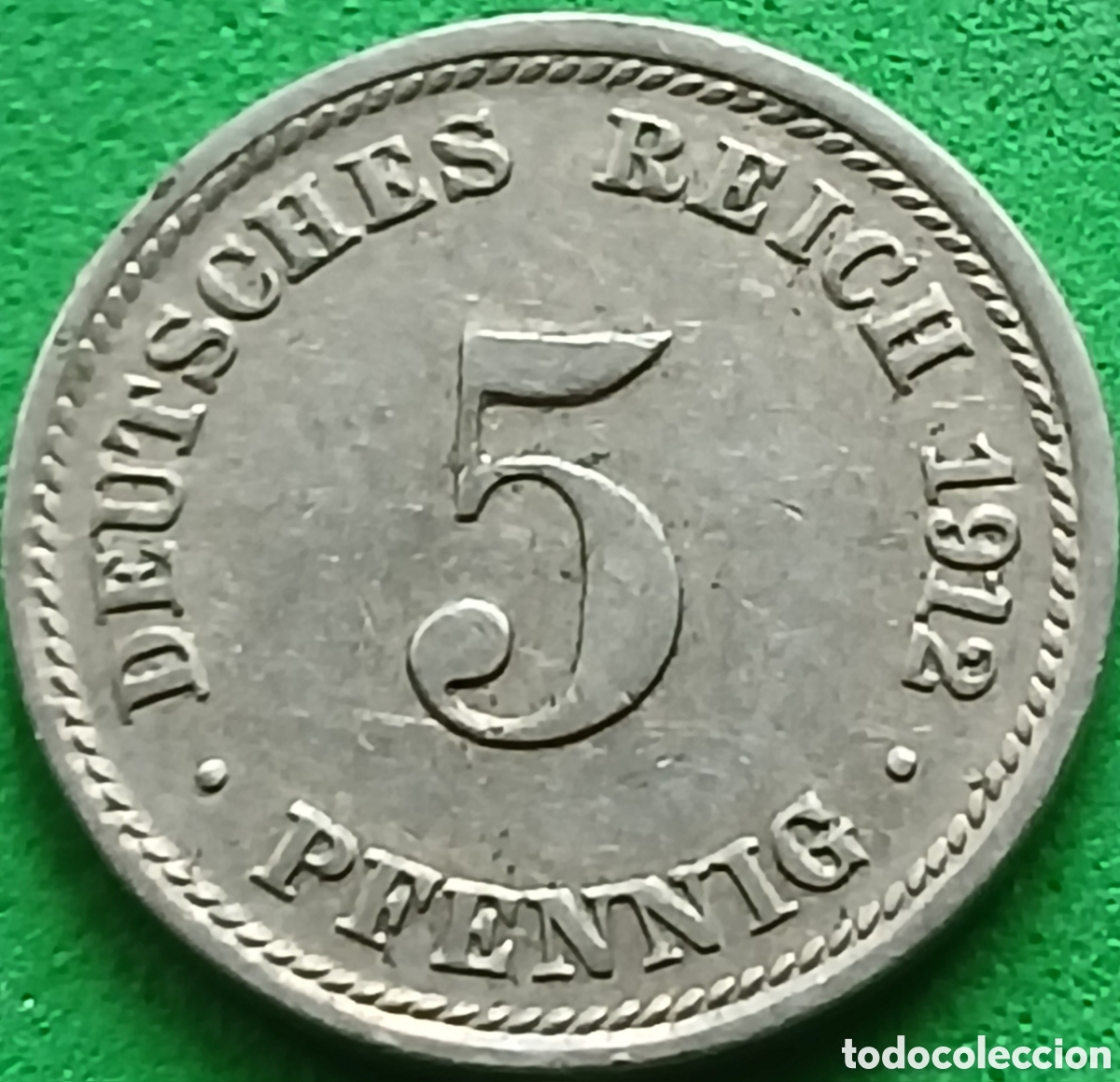 Monedas antiguas de Europa: Alemania Imperio 5 pfennig 1912 D km#11