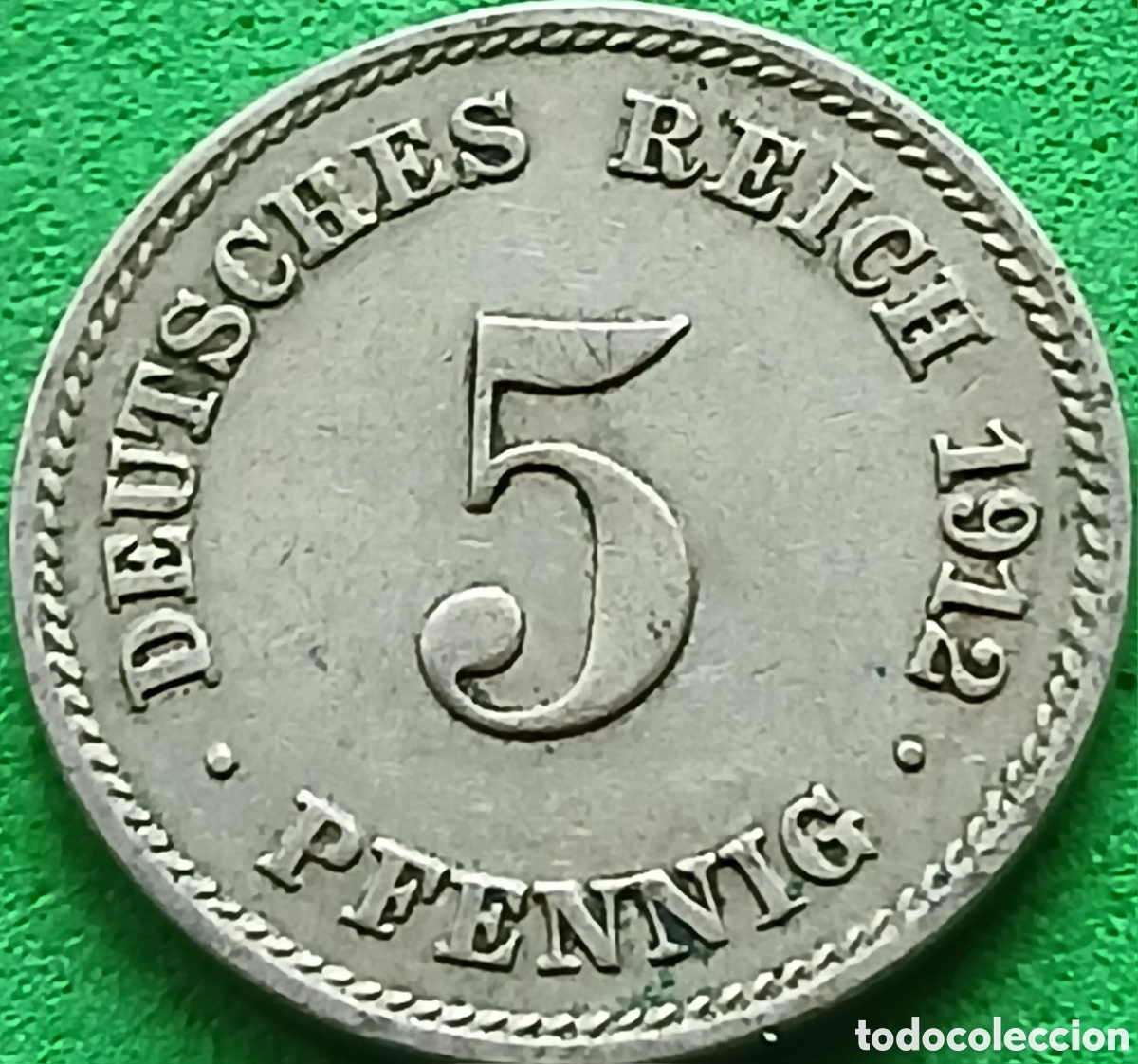 Monedas antiguas de Europa: Alemania Imperio 5 pfennig 1912 J km#11
