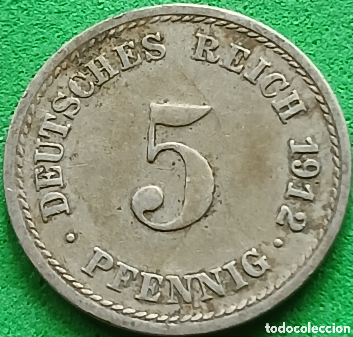 Monedas antiguas de Europa: Alemania Imperio 5 pfennig 1912 F km#11
