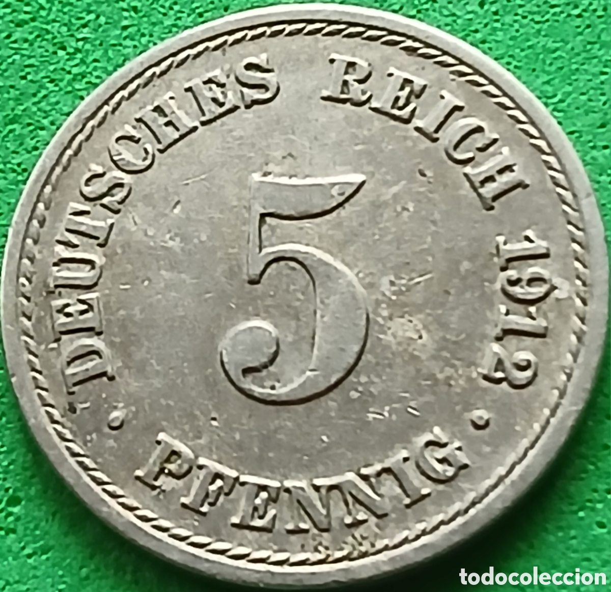 Monedas antiguas de Europa: Alemania Imperio 5 pfennig 1912 A km#11