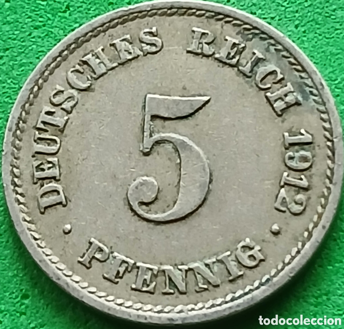 Monedas antiguas de Europa: Alemania Imperio 5 pfennig 1912 G km#11