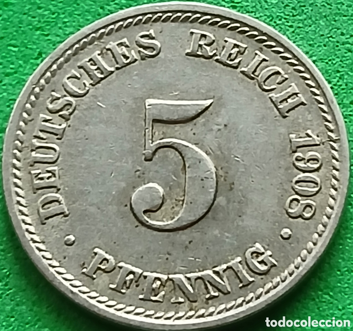 Monedas antiguas de Europa: Alemania Imperio 5 pfennig 1908 D km#11