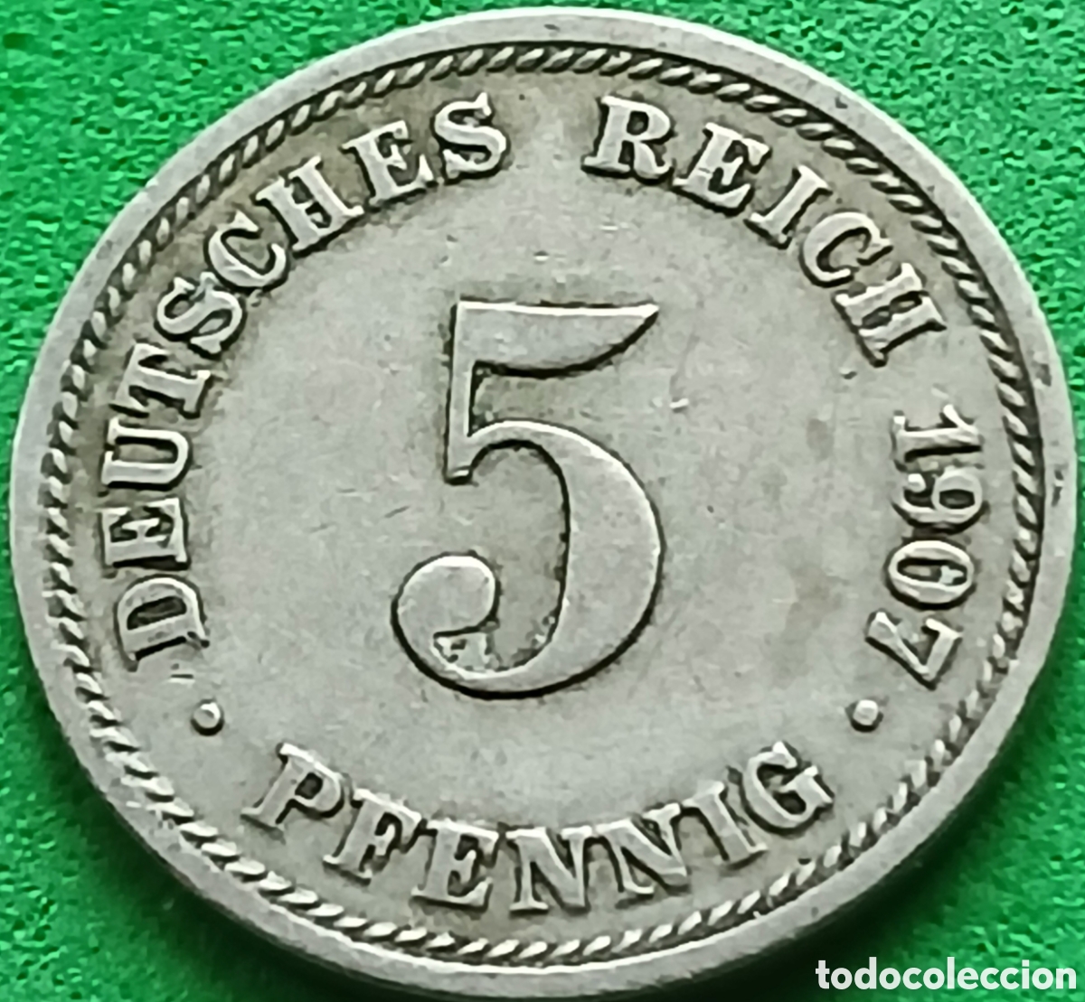 Monedas antiguas de Europa: Alemania Imperio 5 pfennig 1907 D km#11