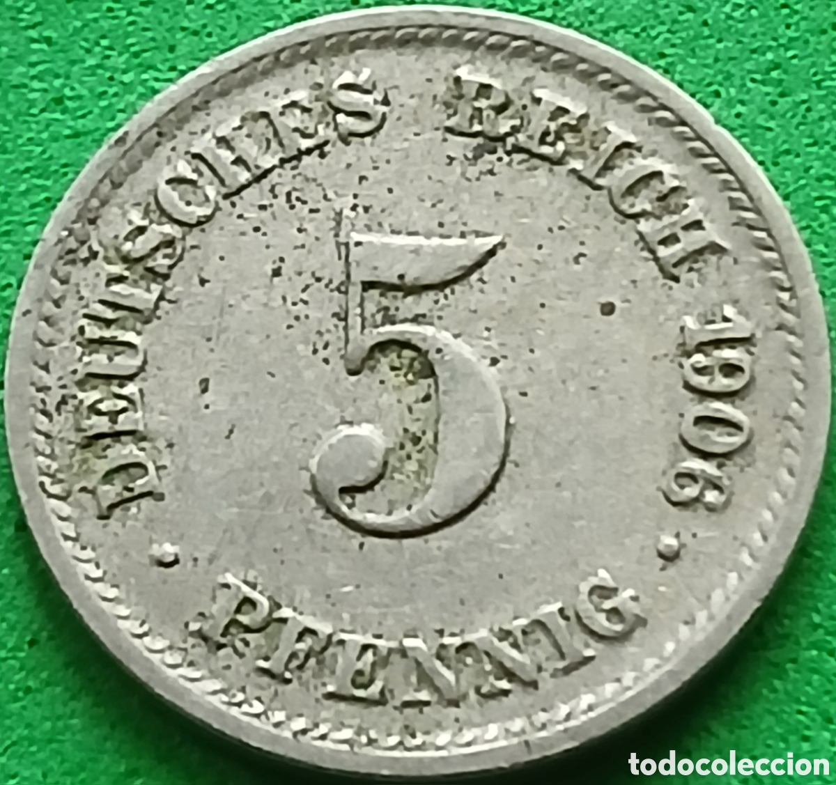 Monedas antiguas de Europa: Alemania Imperio 5 pfennig 1906 G km#11 poco com&uacute;n