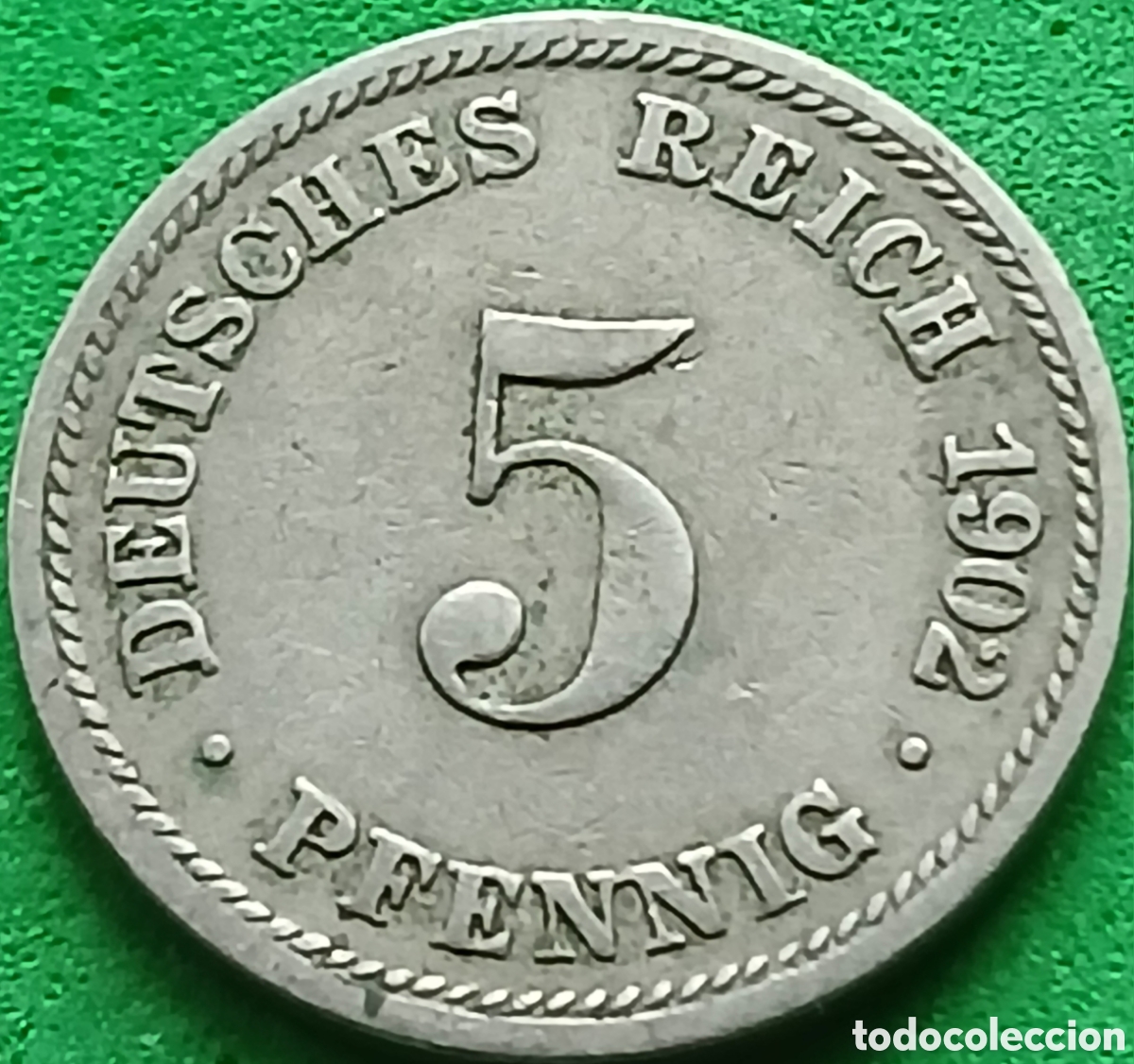 Monedas antiguas de Europa: Alemania Imperio 5 pfennig 1902 D km#11