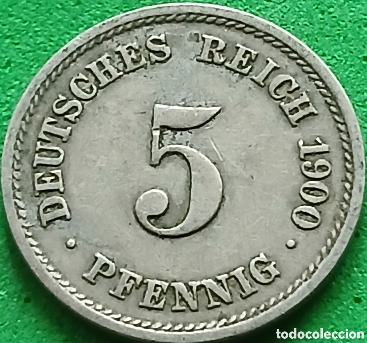Monedas antiguas de Europa: Alemania Imperio 5 pfennig 1900 F km#11