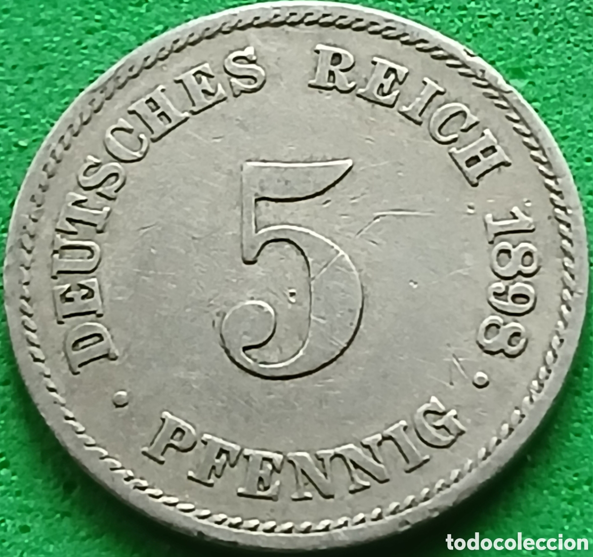 Monedas antiguas de Europa: Alemania Imperio 5 pfennig 1898 E km#11 poco com&uacute;n