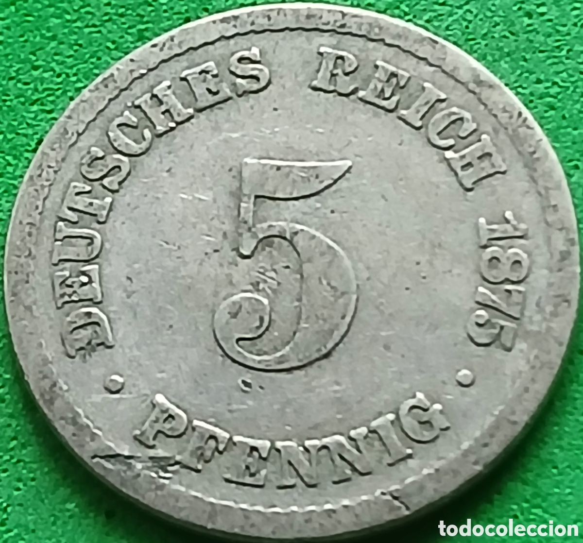 Monedas antiguas de Europa: Alemania Imperio 5 pfennig 1875 B km#3