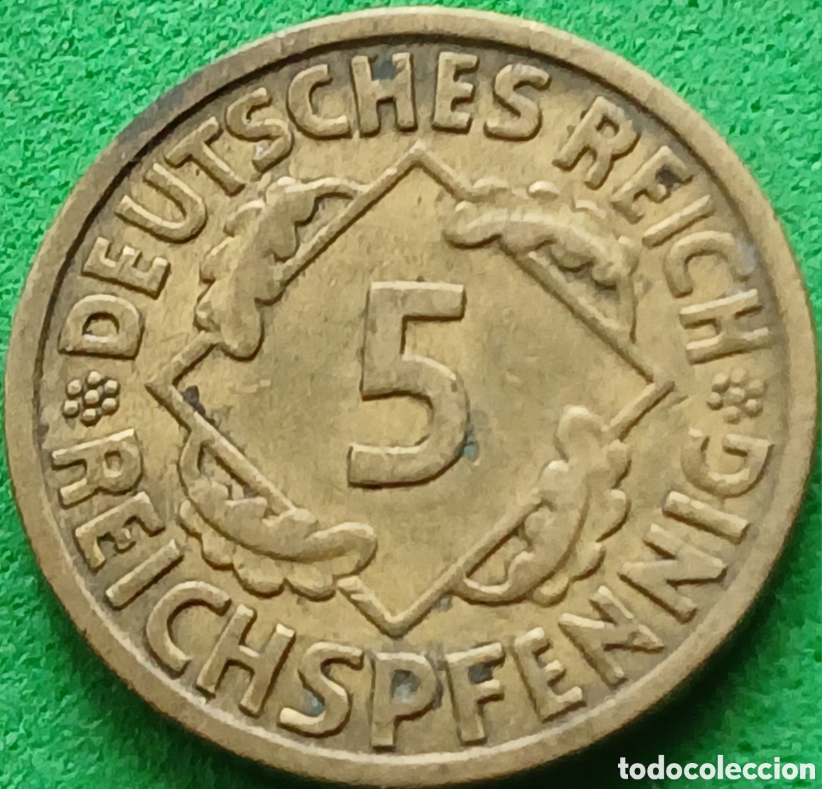 Monedas antiguas de Europa: Alemania Rep&uacute;blica de Weimar 5 reichspfennig 1935 A km#39
