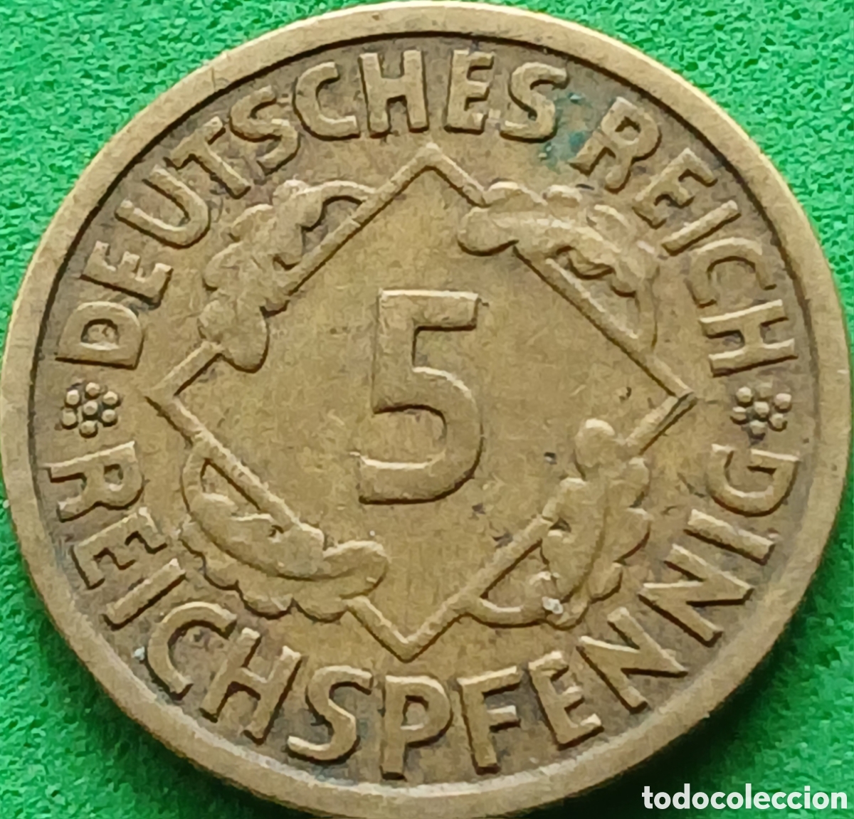 Monedas antiguas de Europa: Alemania Rep&uacute;blica de Weimar 5 reichspfennig 1926 A km#39