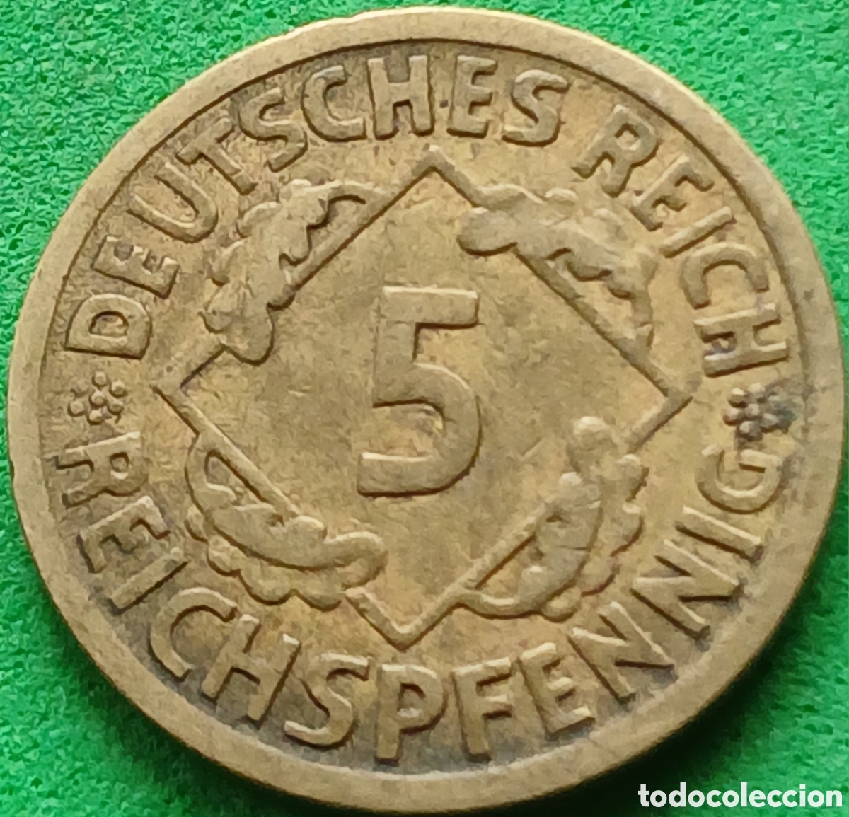 Monedas antiguas de Europa: Alemania Rep&uacute;blica de Weimar 5 reichspfennig 1925 A km#39