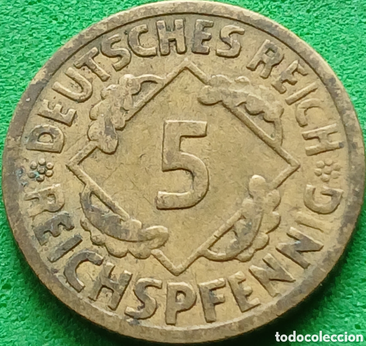 Monedas antiguas de Europa: Alemania Rep&uacute;blica de Weimar 5 reichspfennig 1925 E km#39