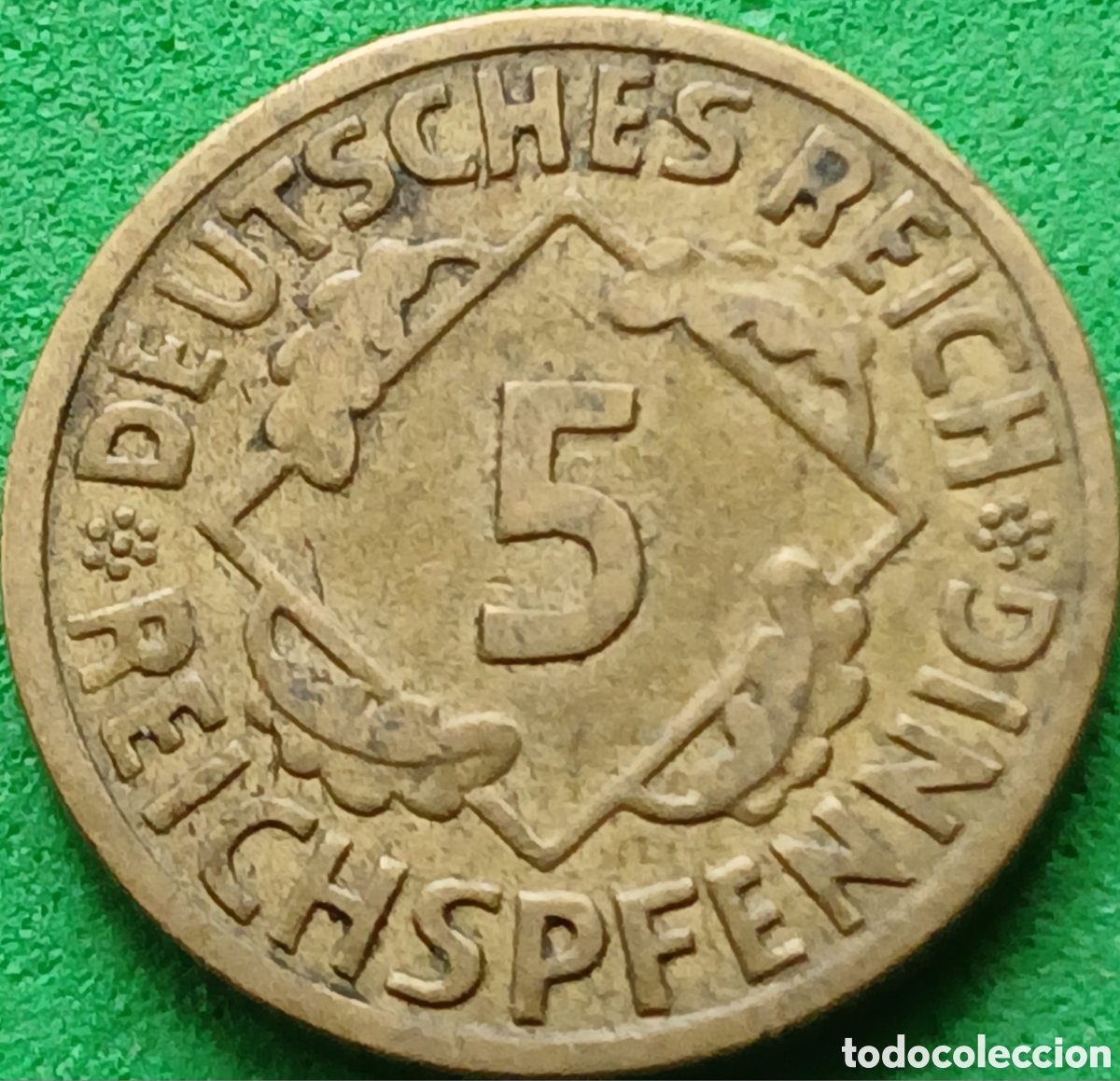 Monedas antiguas de Europa: Alemania Rep&uacute;blica de Weimar 5 reichspfennig 1924 E km#39