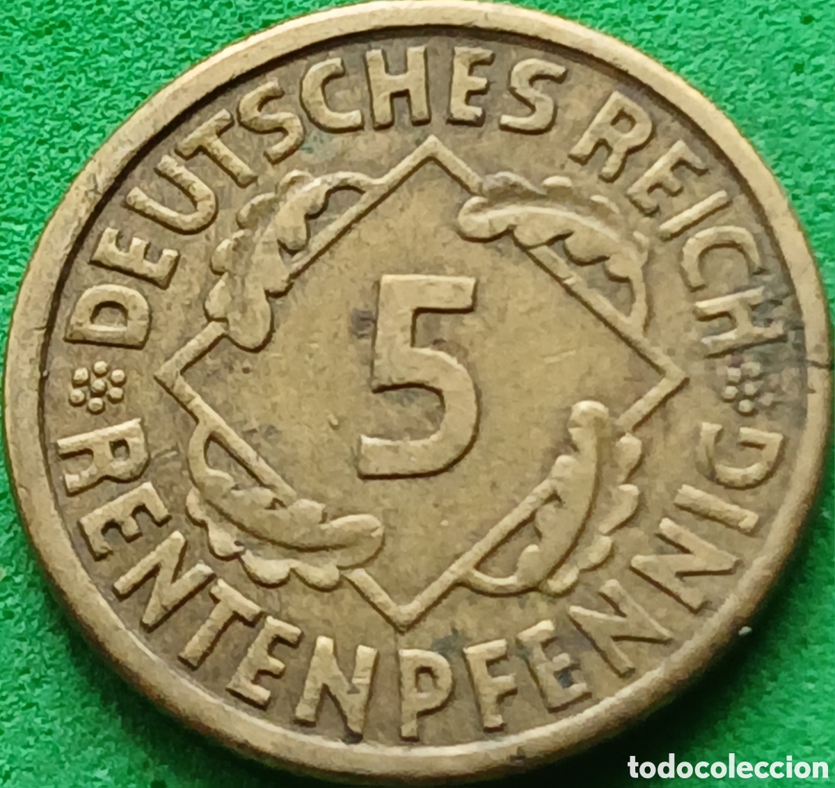 Monedas antiguas de Europa: Alemania Rep&uacute;blica de Weimar 5 rentenpfennig 1924 A km#32