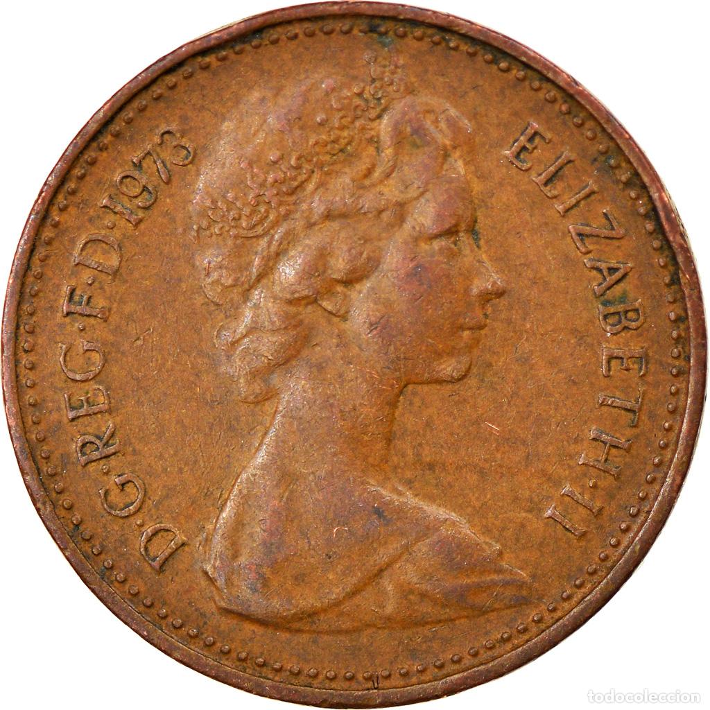 Monedas antiguas de Europa: [#817502] Moneda, Gran Breta&ntilde;a, Elizabeth II, New Penny, 1973, MBC, Bronce, KM:915