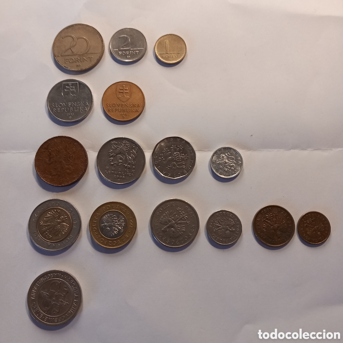 Monedas antiguas de Europa: Lote 16 monedas Europa del Este Pre-Euro
